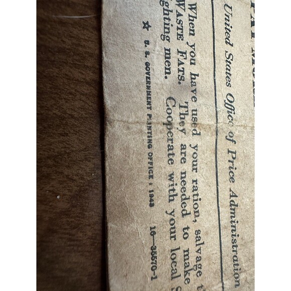 Vintage WW2 War Ration Book Four OPA Form R-145 + Stamps Haughton LA 1943 #1W - Picture 8 of 11